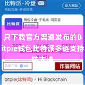 只下载官方渠道发布的Bitpie钱包比特派多链支持